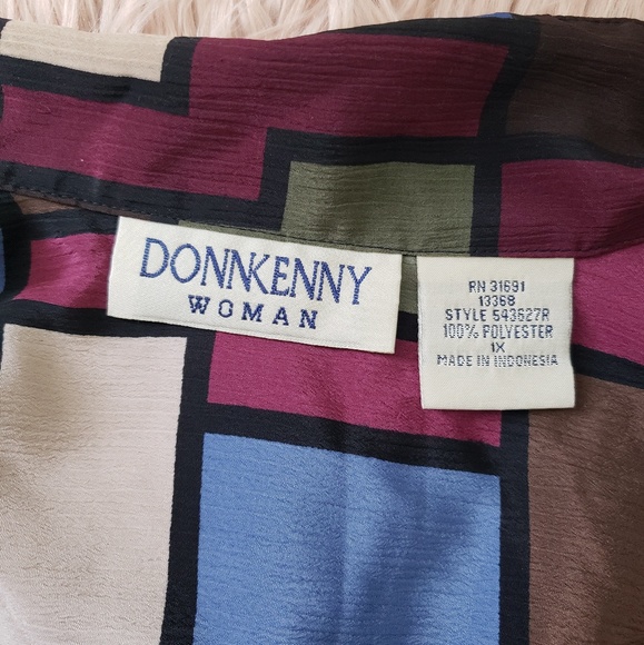 Women's Color Block Fashion Blouse Plus #77 - Picture 2 of 7